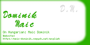 dominik maic business card